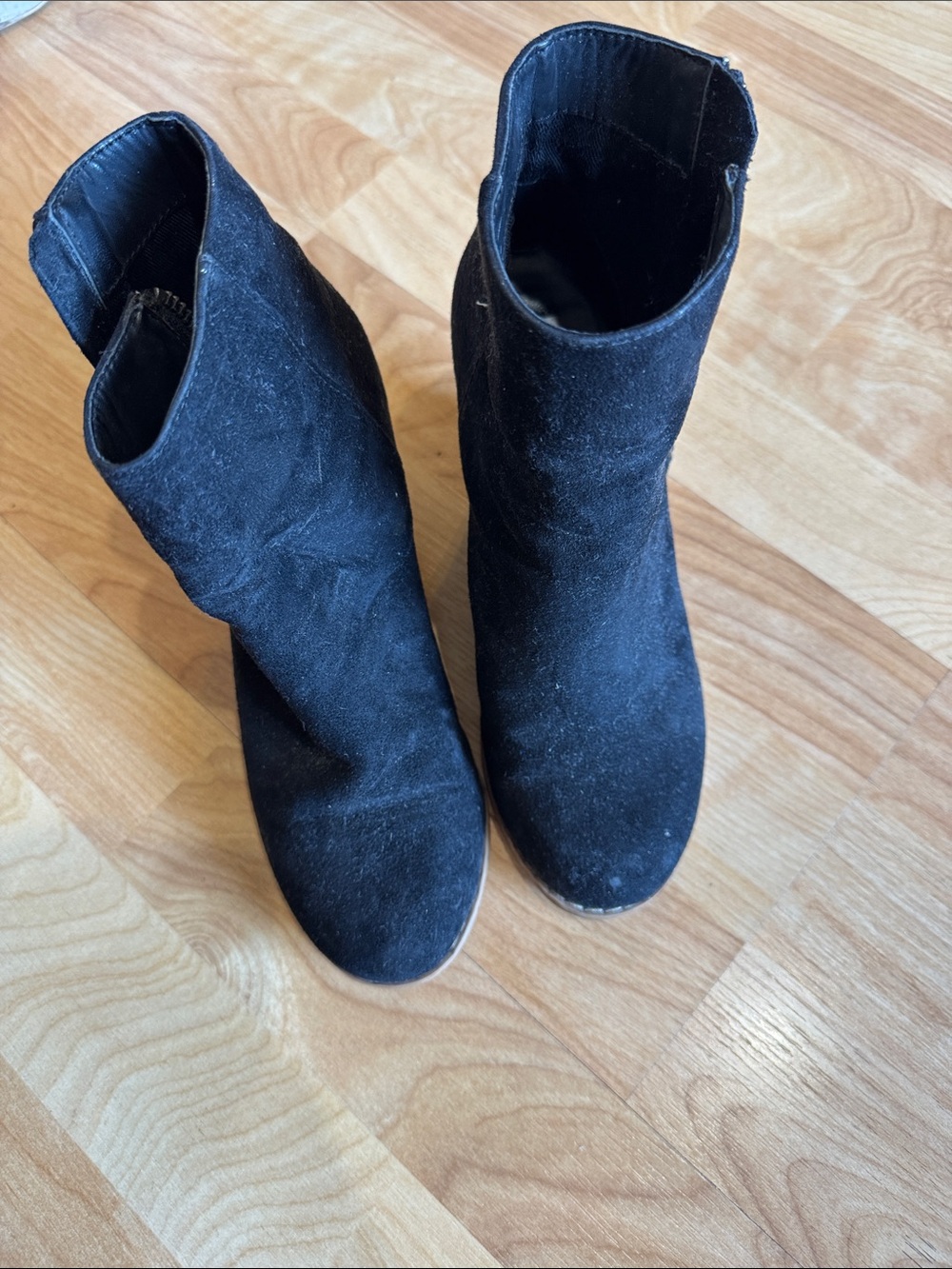 Steve Madden Black Suede Ankle Booties